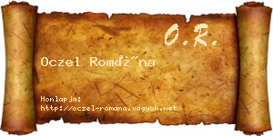 Oczel Romána névjegykártya